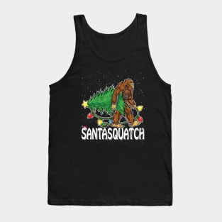 Santasquatch Bigfoot Sasquatch Ugly Christmas Tank Top